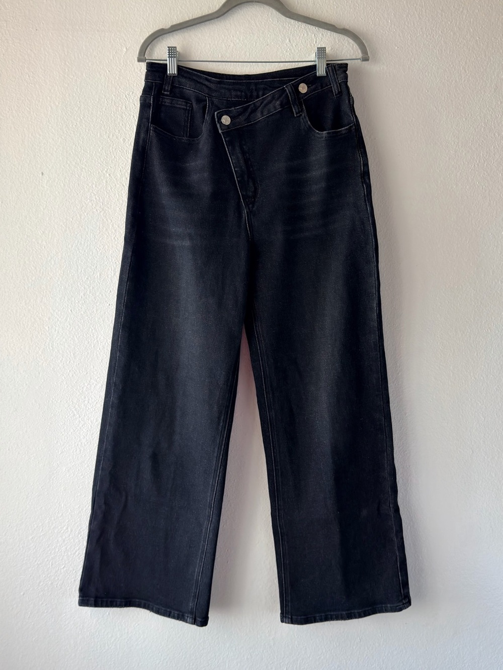 Commense Black Wide Leg Flare Jeans